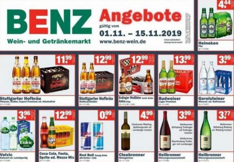 Angebote . Benz Getränke (2019-11-15-2019-11-15)