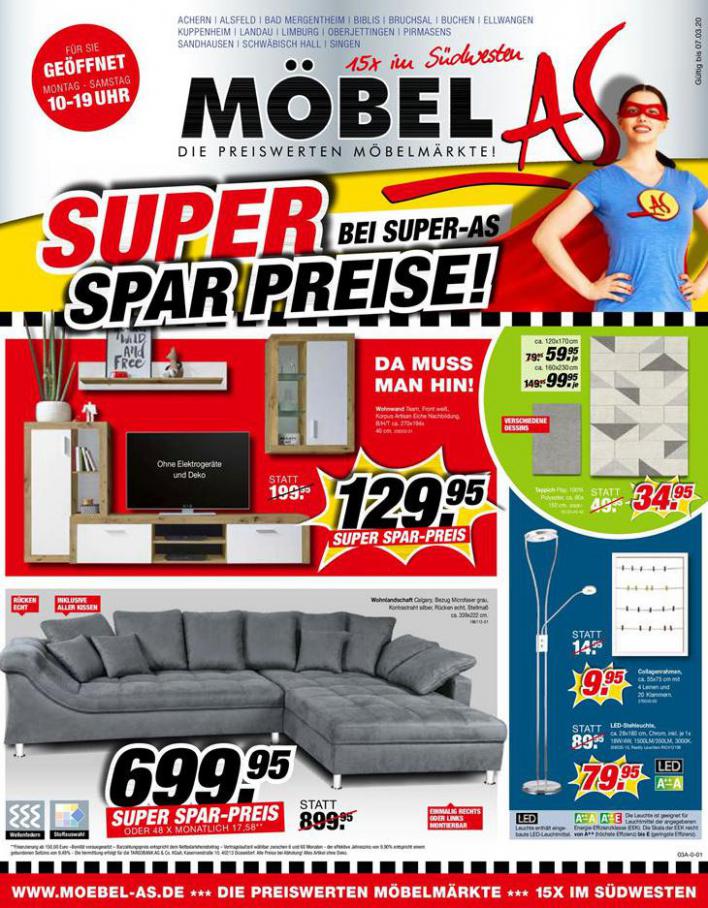 Super Spar Preise! . Möbel AS (2020-03-07-2020-03-07)