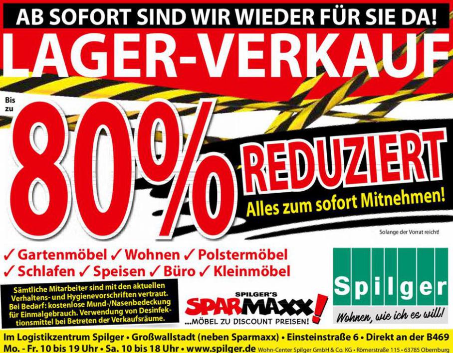 Lager-Verkauf . Spilgers Sparmaxx (2020-07-31-2020-07-31)