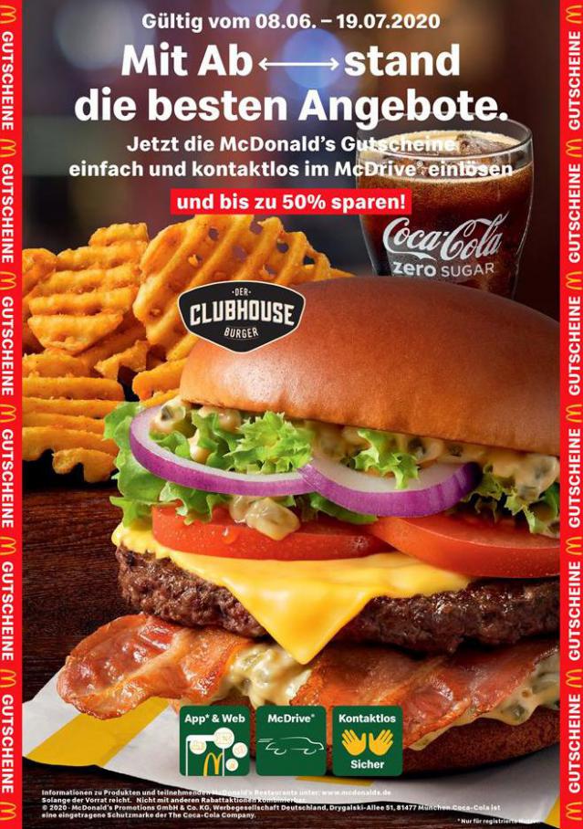 GUTSCHEINE . McDonald’s (2020-07-19-2020-07-19)