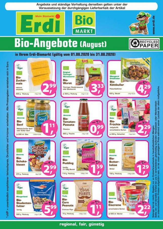 Bio-Angebote (August) . Erdi Biomarkt (2020-08-31-2020-08-31)