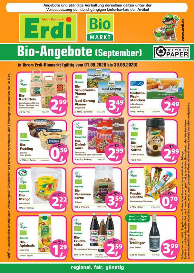 Bio-Angebote (September) . Erdi Biomarkt (2020-09-30-2020-09-30)