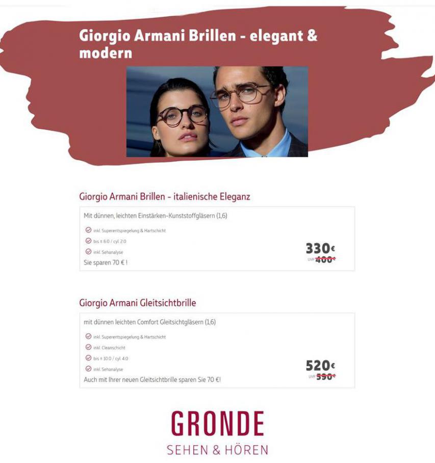 Giorgio Armani Brillen - elegant & modern . Optik Gronde (2021-03-03-2021-03-03)