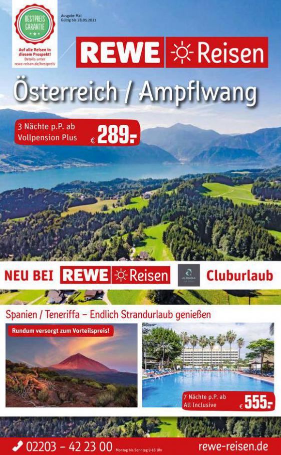 REWE Reisen Reiseprospekt . REWE Reisen (2021-05-28-2021-05-28)
