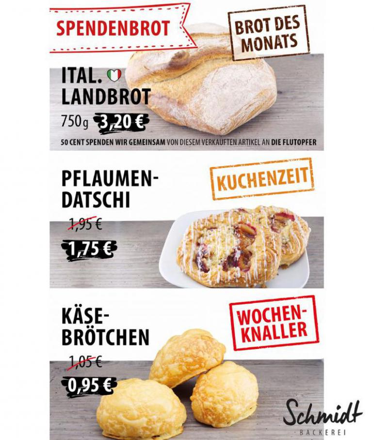 Aktuelle Angebote. Bäckerei Schmidt (2021-08-31-2021-08-31)