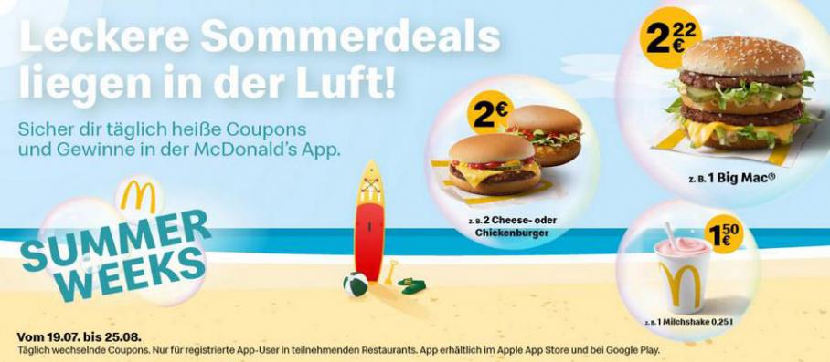 Leckere Sommerdeals. McDonald’s (2021-08-25-2021-08-25)
