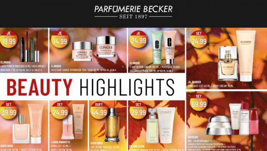 Beauty Highlights. Parfümerie Becker (2021-10-31-2021-10-31)