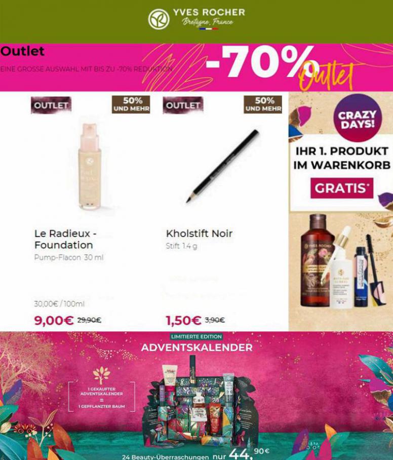 -70% Outlet. Yves Rocher (2021-11-11-2021-11-11)