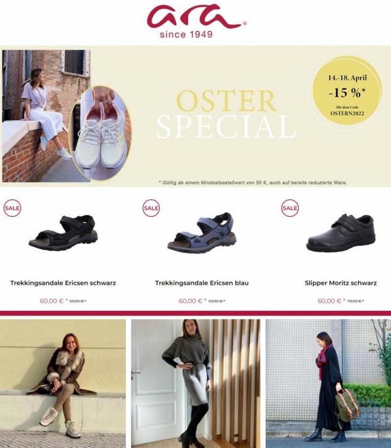 Oster Special - 15% Rabatt im Herrenschuhe. Ara Schuhe (2022-04-21-2022-04-21)