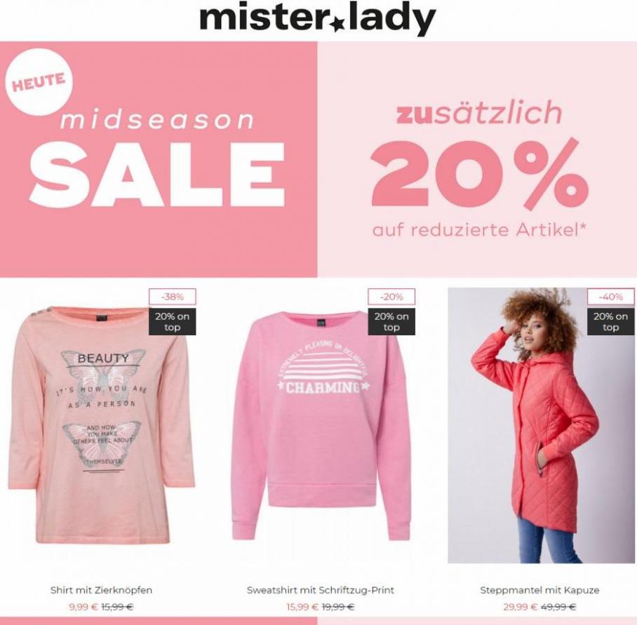 Midseason SALE - 20% Rabatt!. Mister Lady (2022-05-03-2022-05-03)