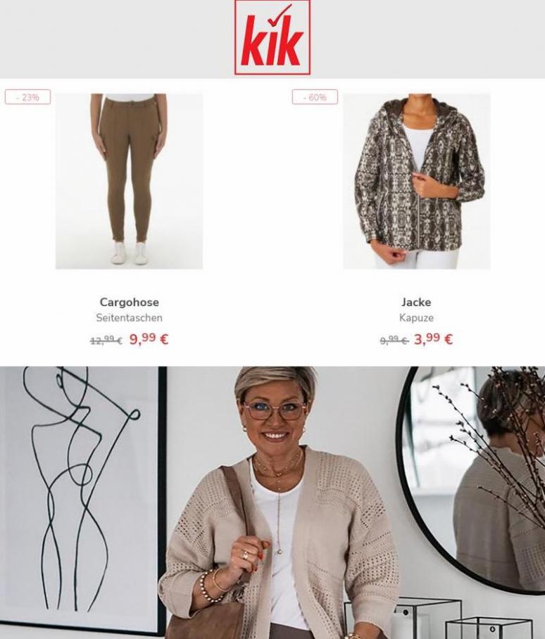 Rabatte in Damenbekleidung. KiK (2022-04-13-2022-04-13)