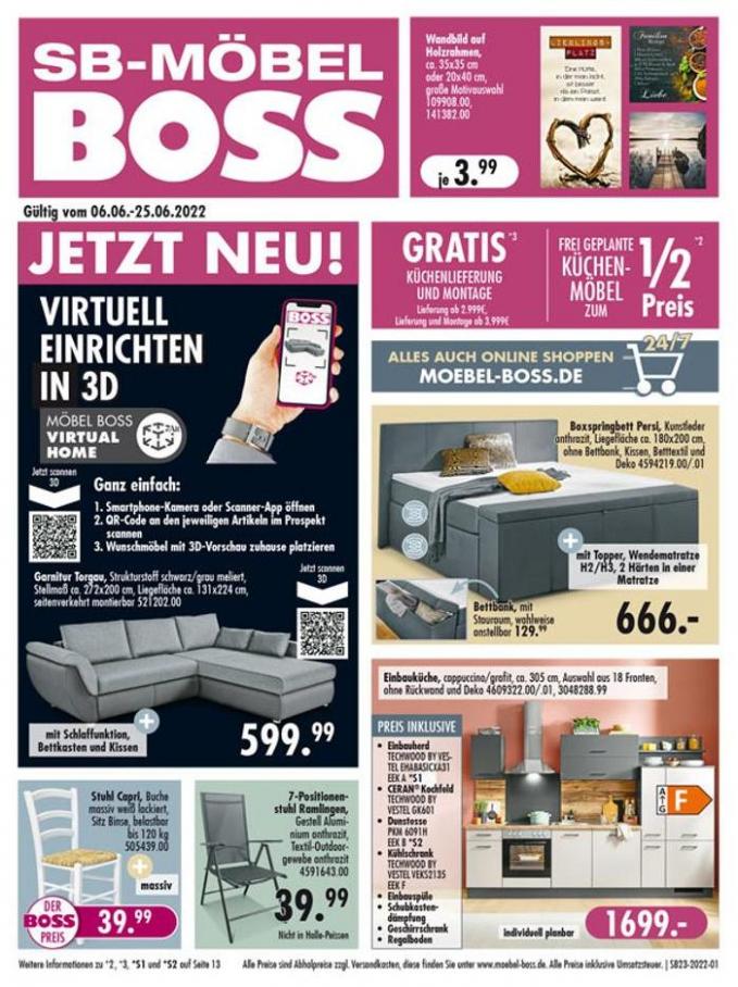 SB Möbel Boss flugblatt. SB Möbel Boss (2022-06-25-2022-06-25)