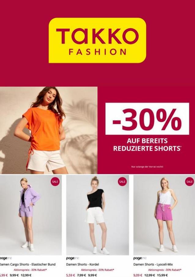-30% auf bereits reduzierte shorts. Takko Fashion (2022-07-09-2022-07-09)