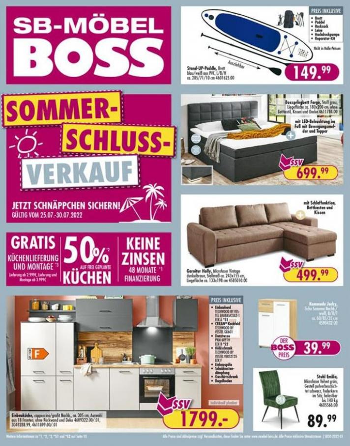 SB Möbel Boss flugblatt. SB Möbel Boss (2022-07-30-2022-07-30)