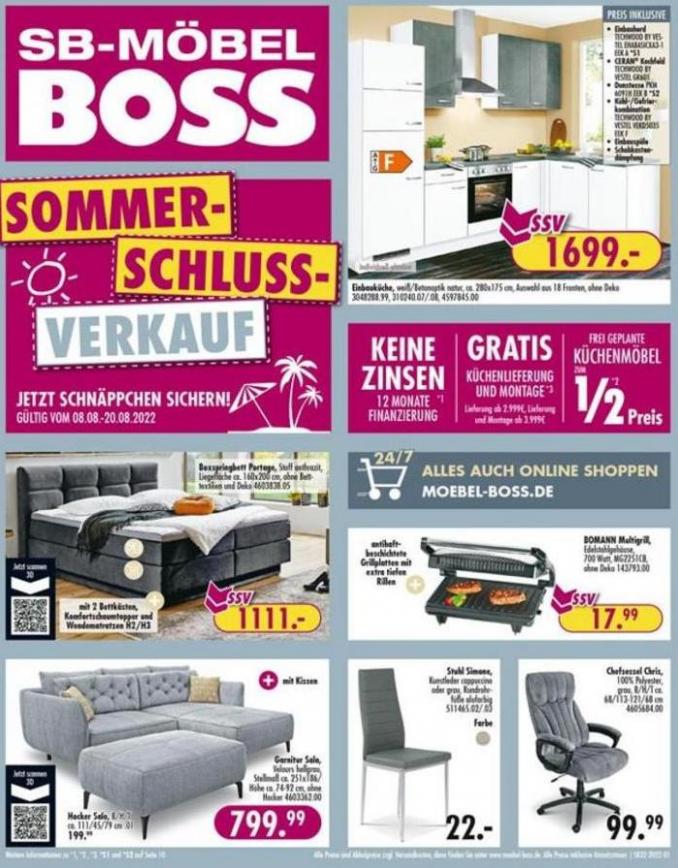 SB Möbel Boss flugblatt. SB Möbel Boss (2022-08-20-2022-08-20)