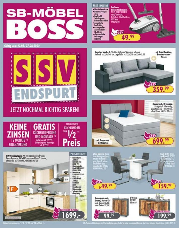 SB Möbel Boss flugblatt. SB Möbel Boss (2022-08-27-2022-08-27)