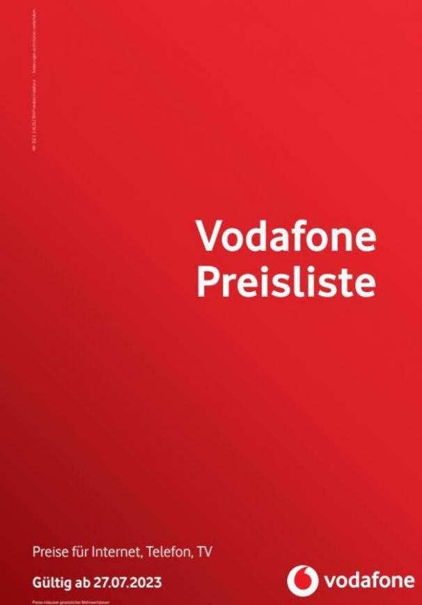 Vodafone Preisliste. Vodafone (2023-08-31-2023-08-31)