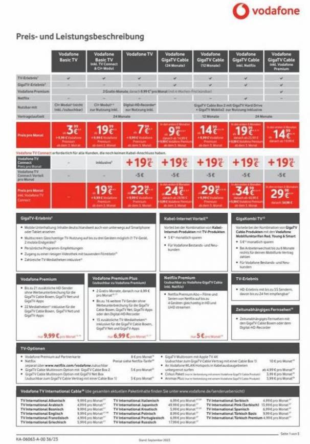 Preis- und Leistungsbeschreibung. Vodafone (2023-09-30-2023-09-30)