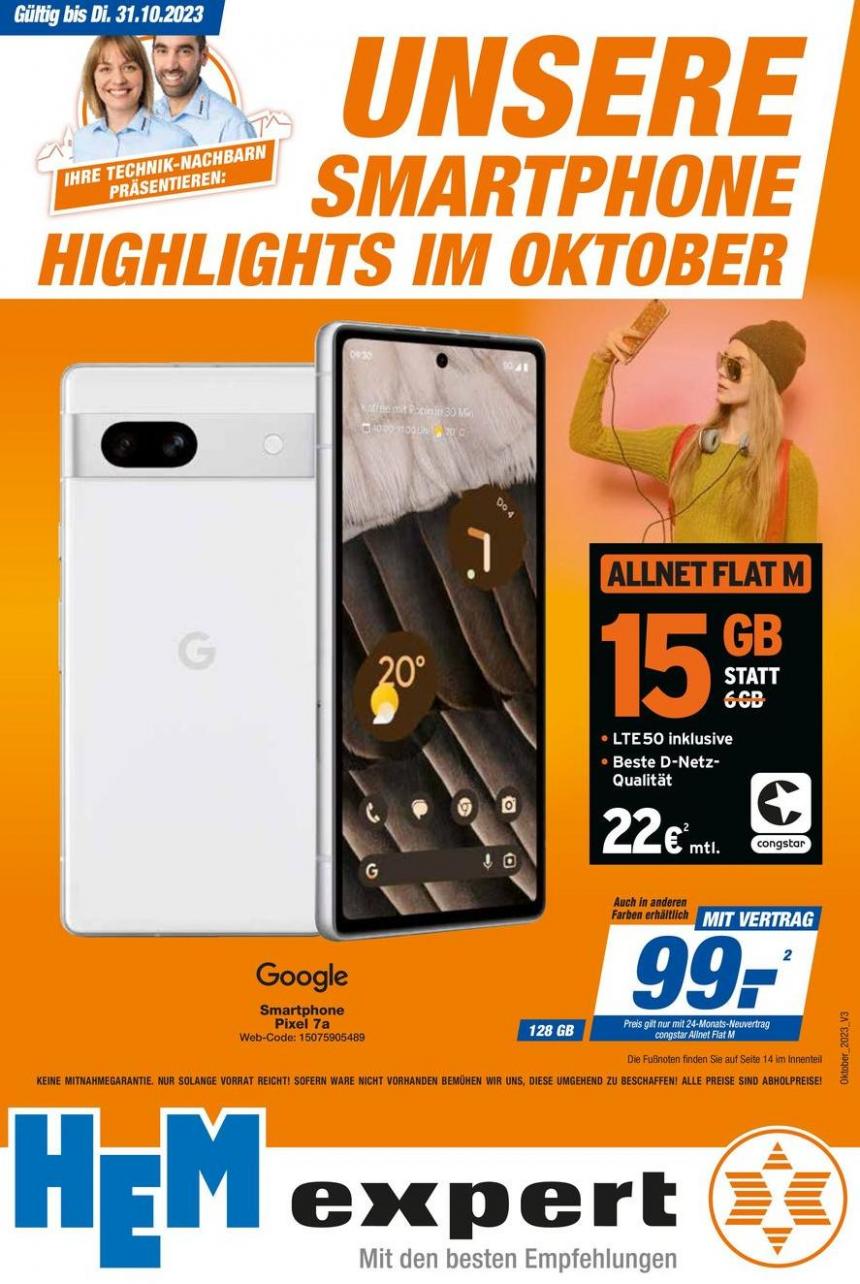 Unsere smartphone highlights im October. HEM expert (2023-10-31-2023-10-31)