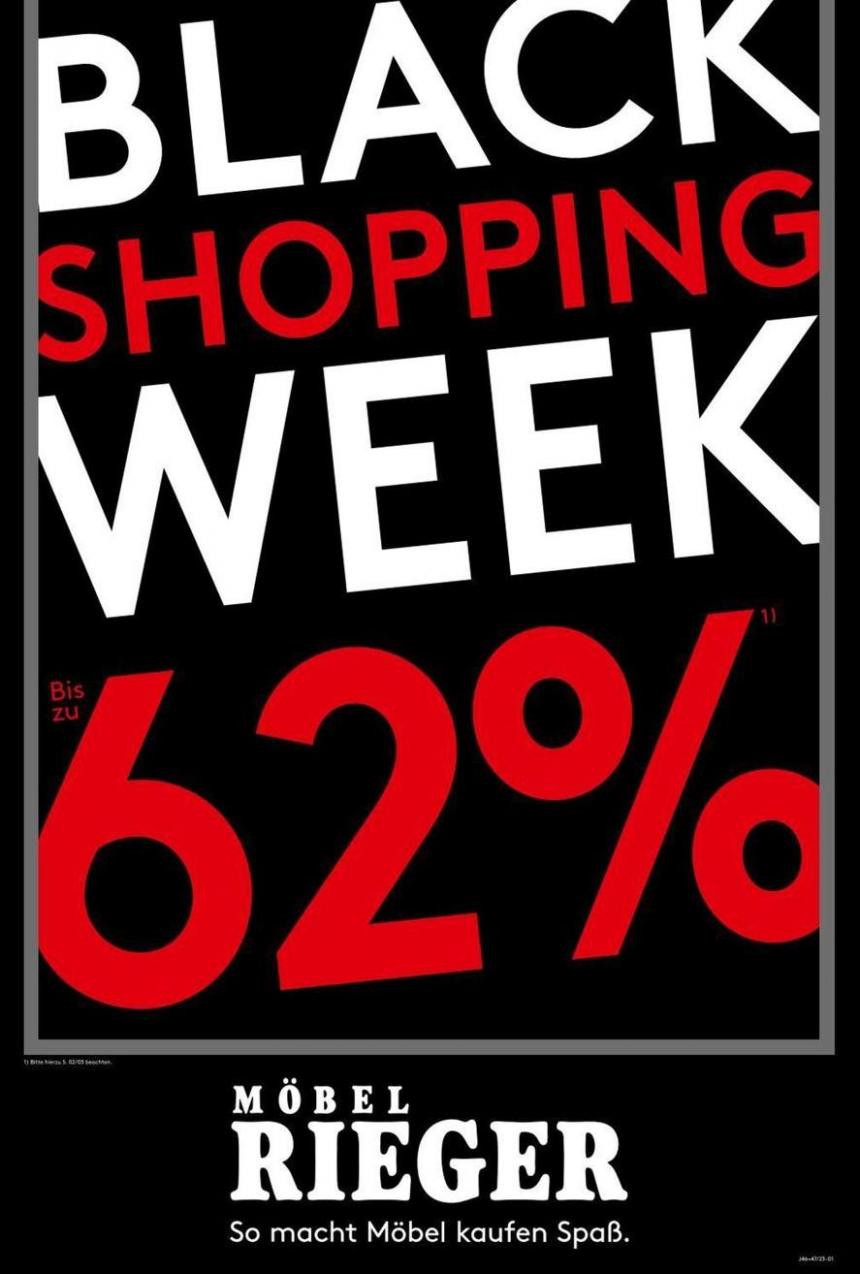Black shopping week 62%. Möbel Rieger (2023-11-19-2023-11-19)