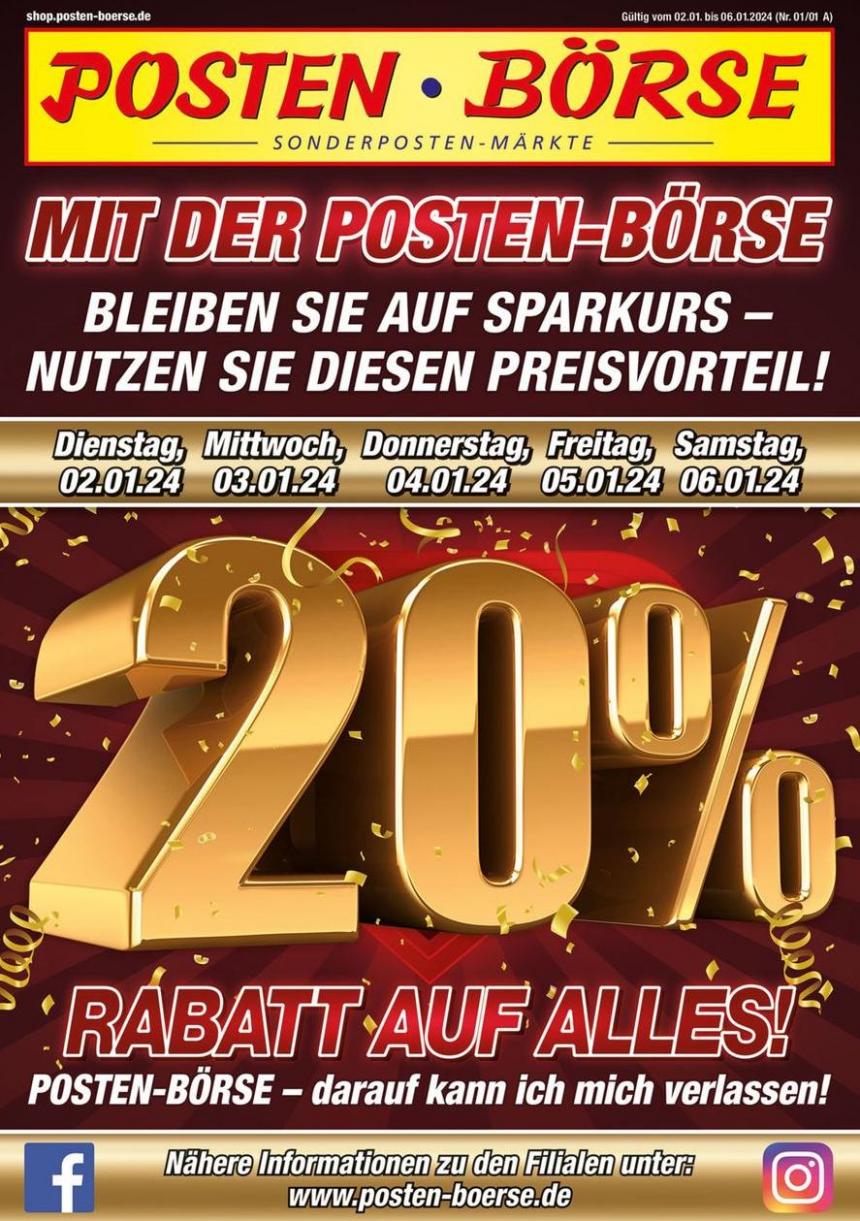 Posten Börse flugblatt. Posten Börse (2024-01-06-2024-01-06)