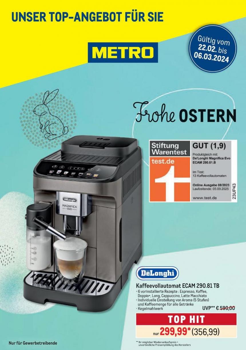 Knallerartikel Kaffeevollautomat. Metro (2024-03-06-2024-03-06)