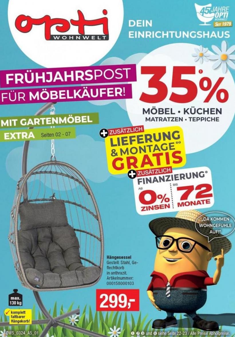 Frühjahrspost für Möbelkäufer. Opti Wohnwelt (2024-04-14-2024-04-14)