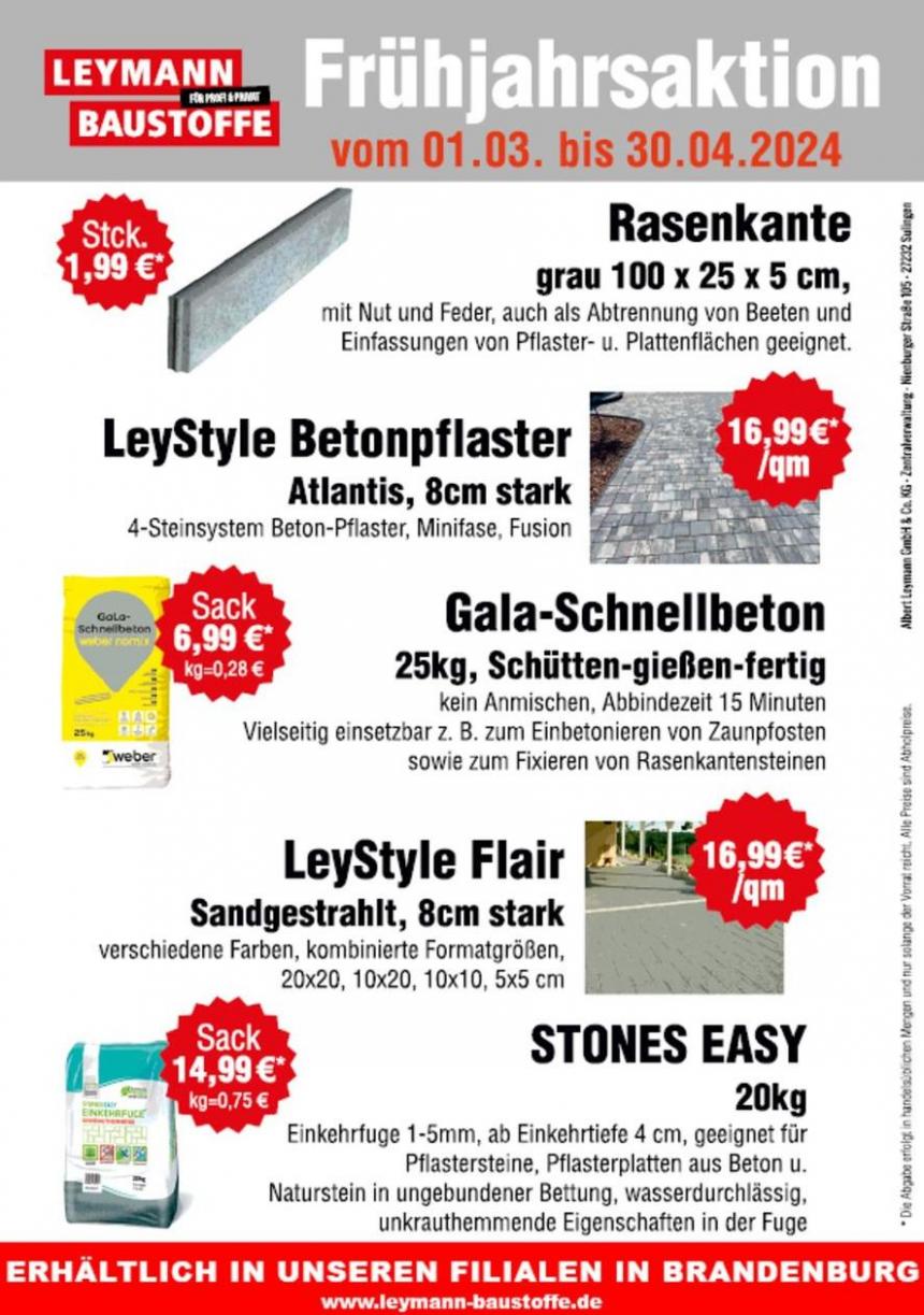 Aktuelle Angebote!. Leymann Baustoffe (2024-04-30-2024-04-30)