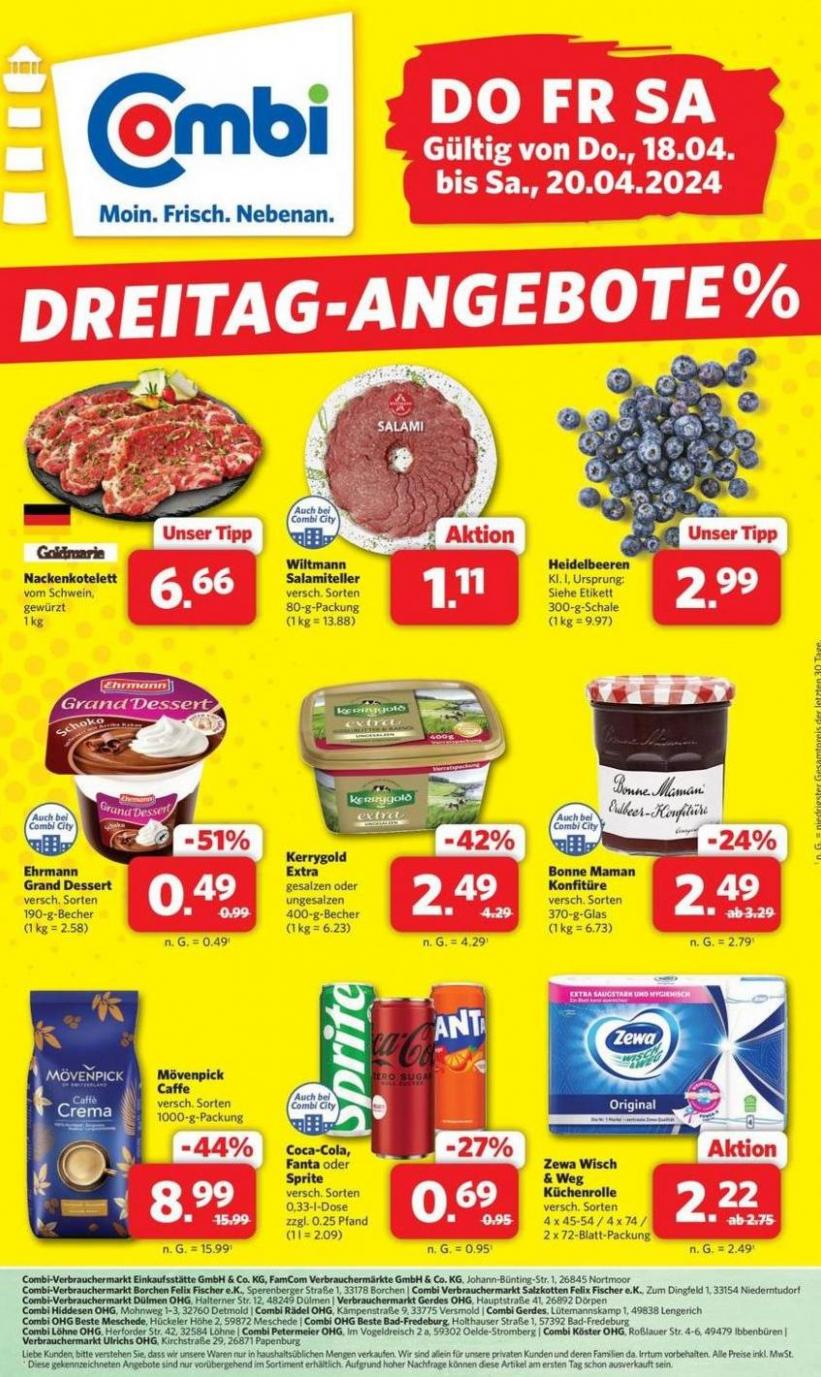 DREITAG ANGEBOTE. Combi Markt (2024-04-20-2024-04-20)