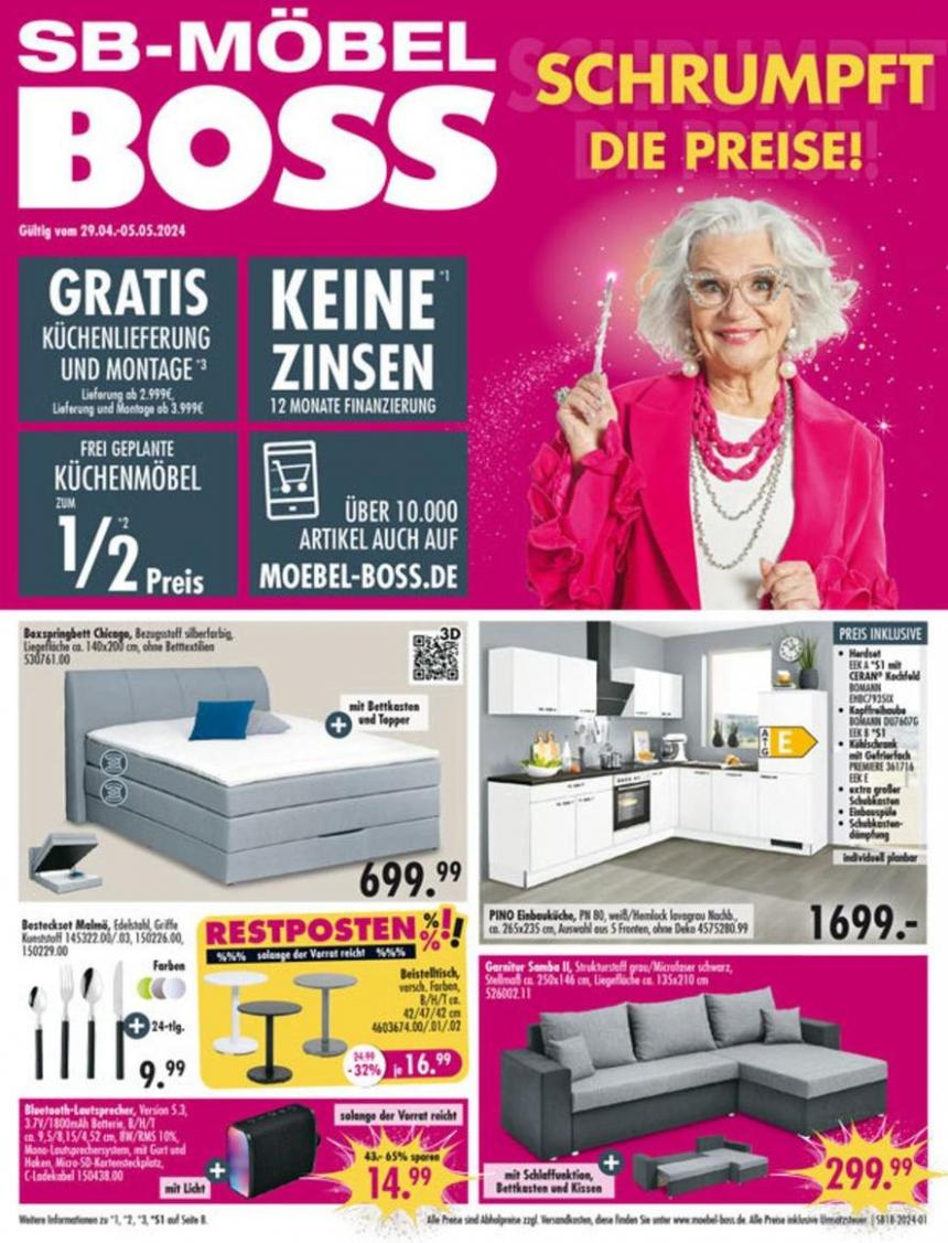 SB Möbel Boss flugblatt. SB Möbel Boss (2024-05-05-2024-05-05)