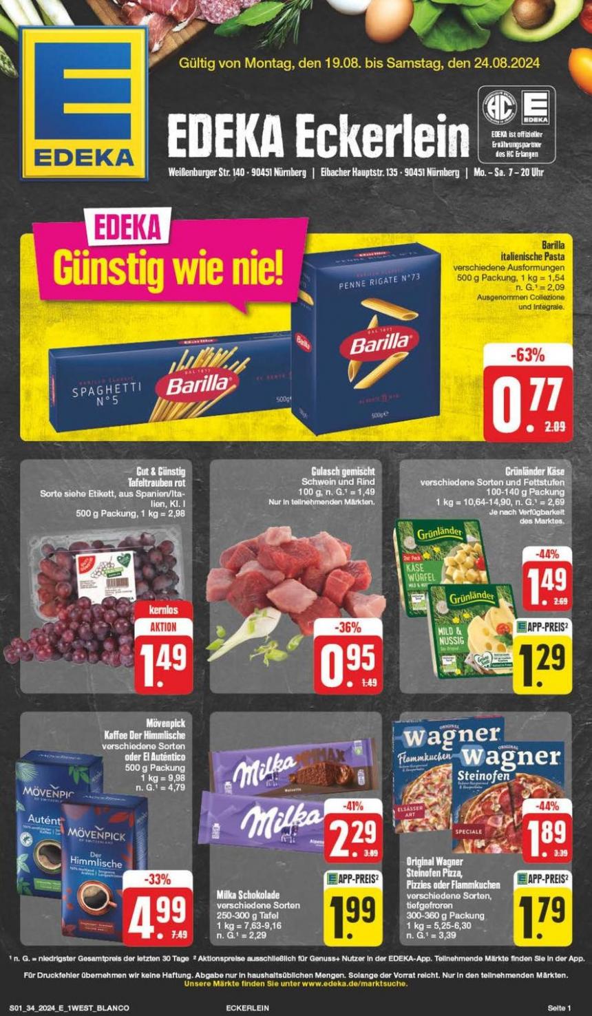 Aktuelle Schnäppchen und Angebote. EDEKA (2024-08-24-2024-08-24)