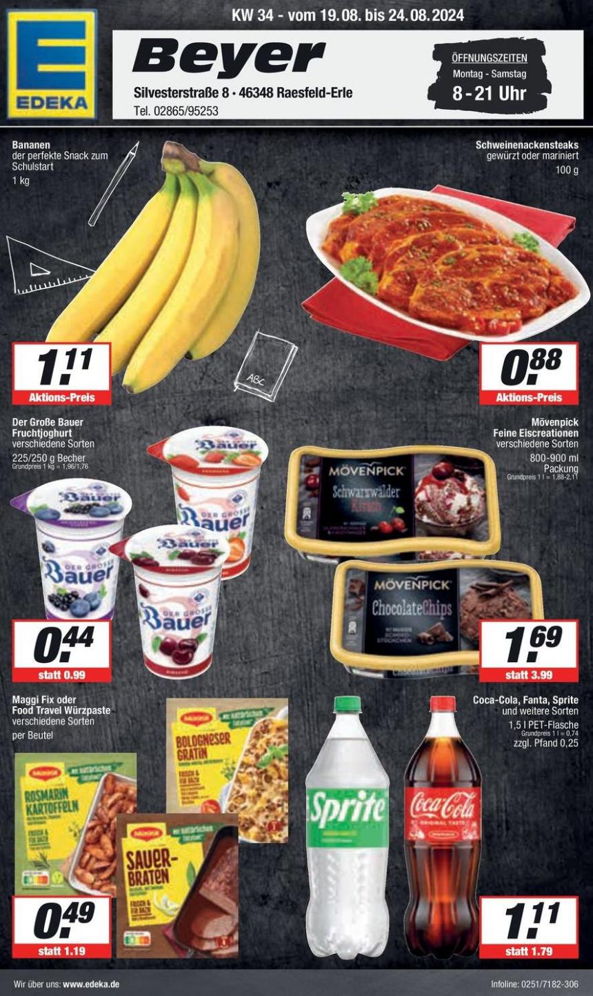 Jetzt sparen mit unseren Deals. EDEKA (2024-08-24-2024-08-24)